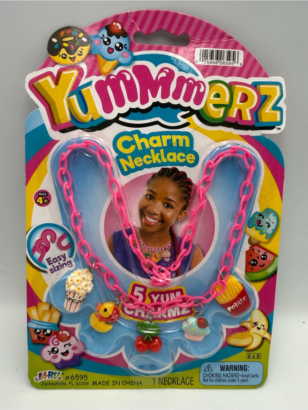 New Retro 80s Style Yummmerz Adjustable Charm Necklace With 5 Charms